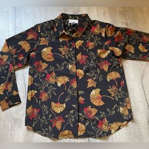 VTG Susan Graver Fall Blouse - fall themed top